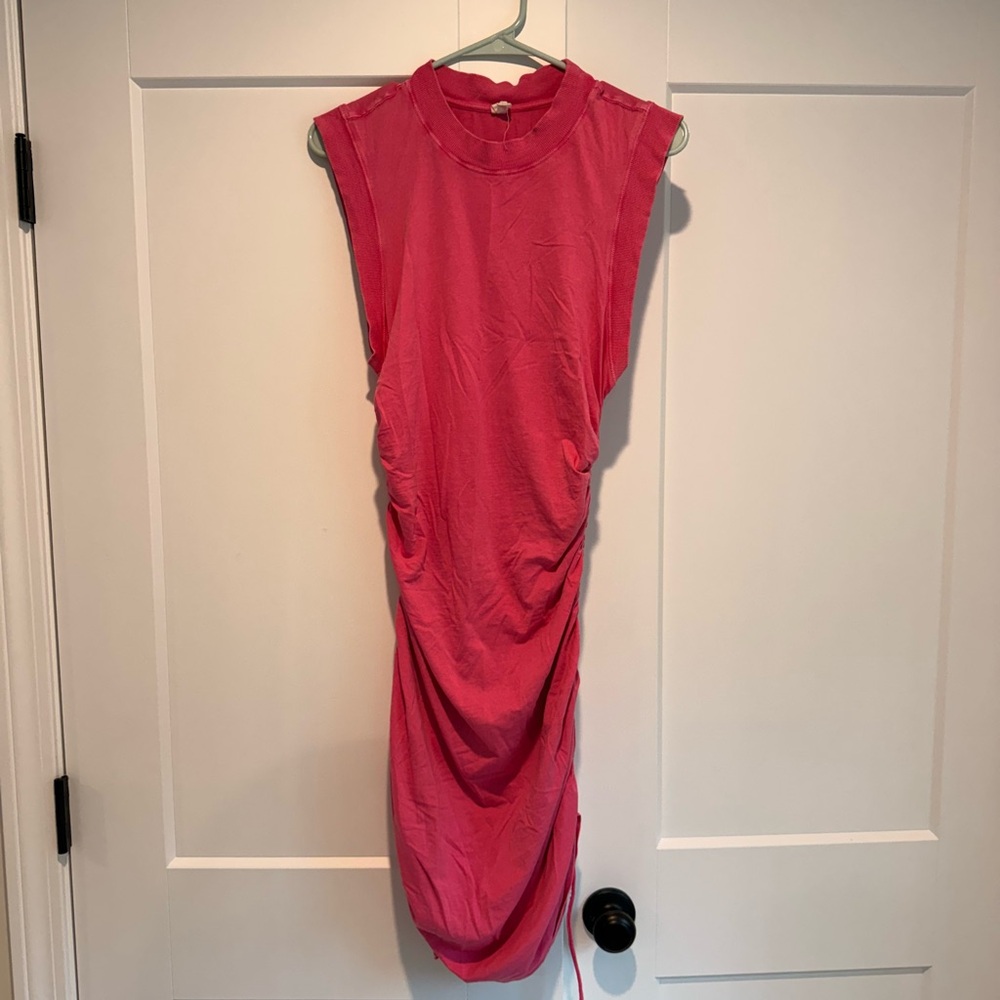 Anthropologie Sleeveless Pink Midi Dress